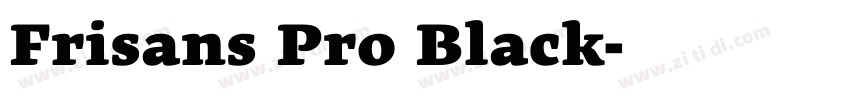 Frisans Pro Black字体转换